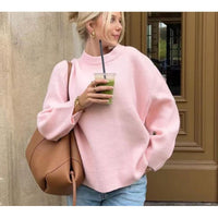 Victorine | Women's Oversized Knit Sweater in Pink