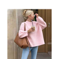 Victorine | Women's Oversized Knit Sweater in Pink