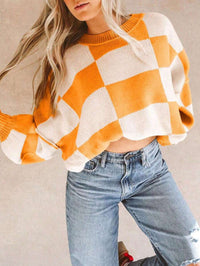 Vienna | Women's Crew Neck Casual Sweater in Orange