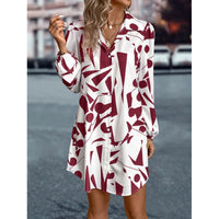 Vilhelmina | Women's Dress – Casual Dress in Burgundy