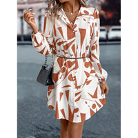 Vilhelmina | Women's Dress – Casual Dress in Light Brown