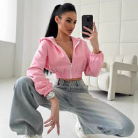 Viola | Women's Elastic Waist Zip Hoodie