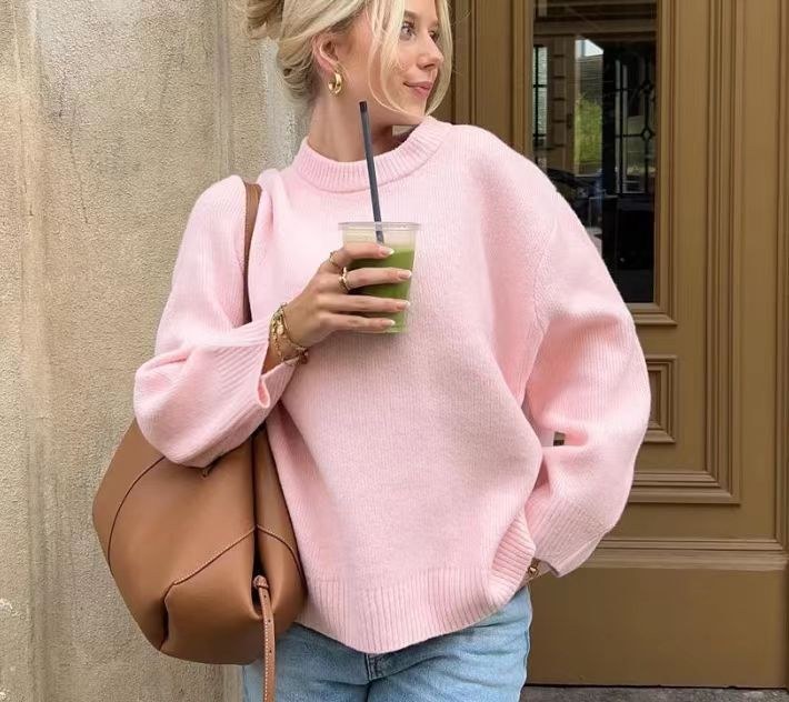 Viola | Women's Oversized Casual Sweater in Pink