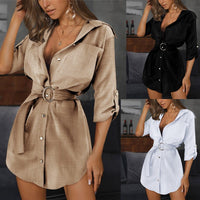 Violante | Women's Button-Front Belted Dress – Casual Dress