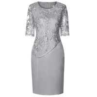 Vita | Women's Knee Length Embroidered Overlay Dress