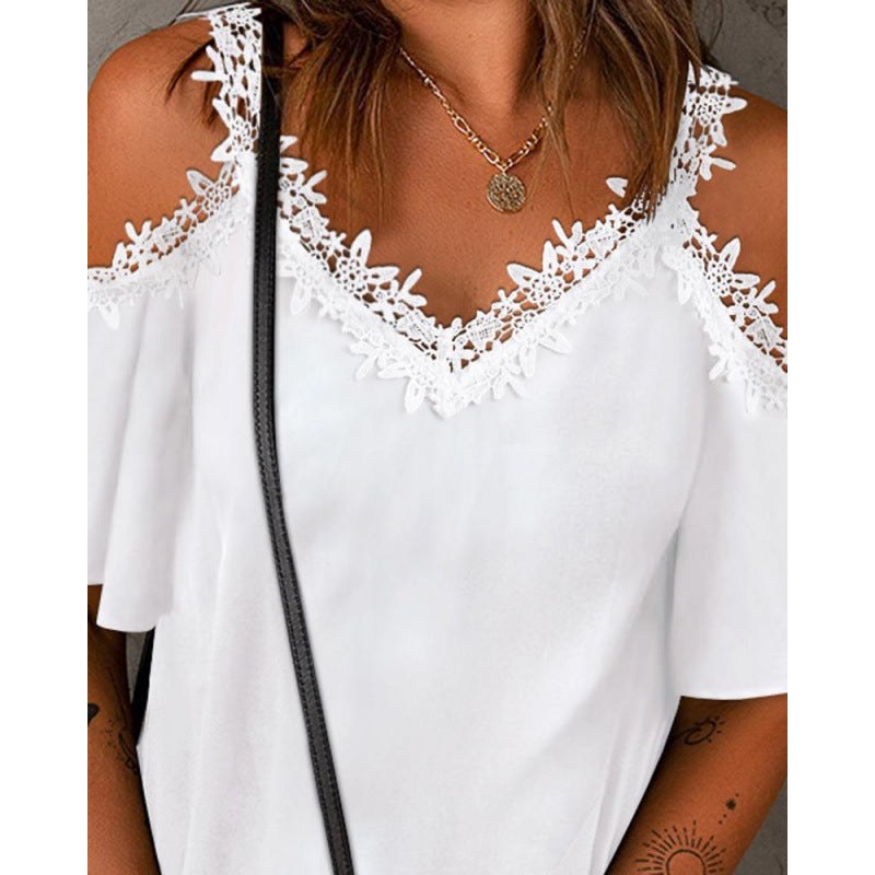 Vitaline | Women's Lace Trim Top