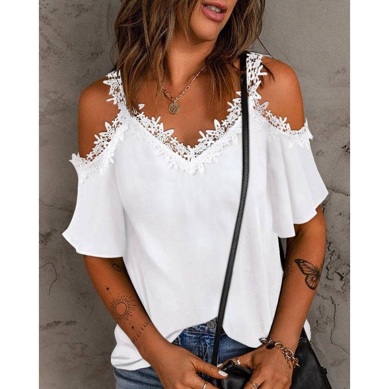 Vitaline | Women's Lace Trim Top