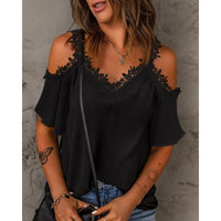 Vitaline | Women's Lace Trim Top
