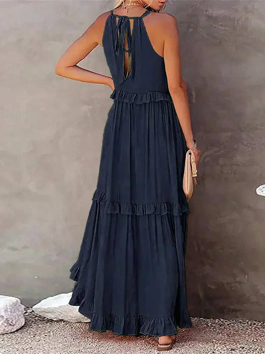 Vivienne | Women's Layered Tier Design Maxi Dress