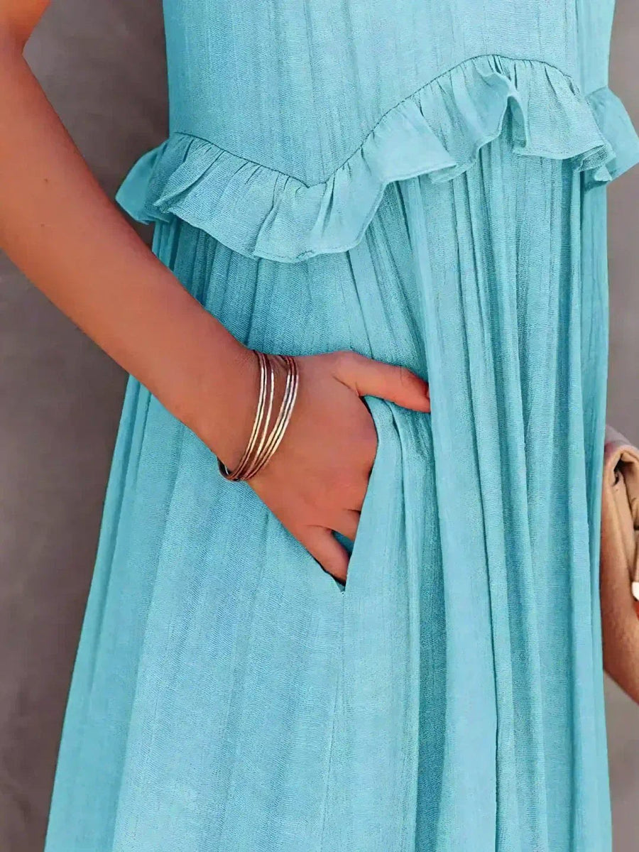 Vivienne | Women's Layered Tier Design Maxi Dress