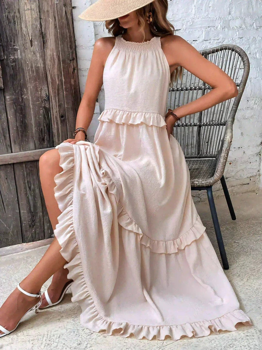 Vivienne | Women's Layered Tier Design Maxi Dress