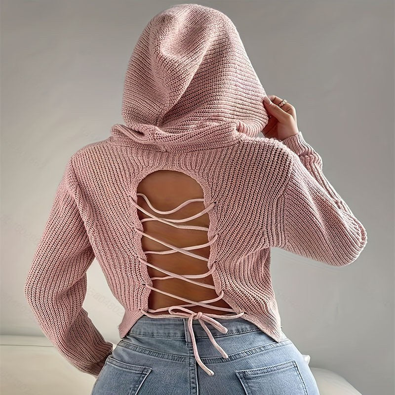 Vivienne | Women's Textured Knit Hoodie