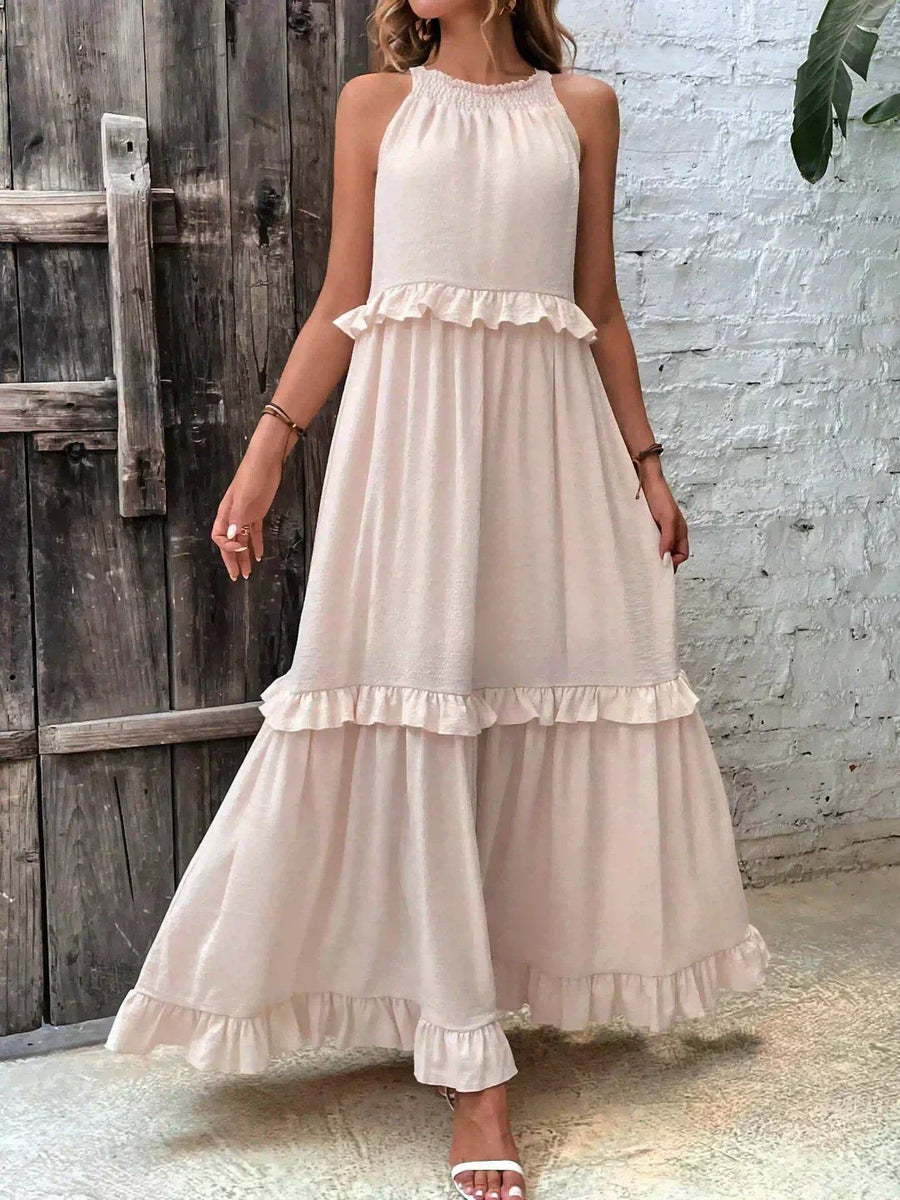 Vivienne | Women's Layered Tier Design Maxi Dress