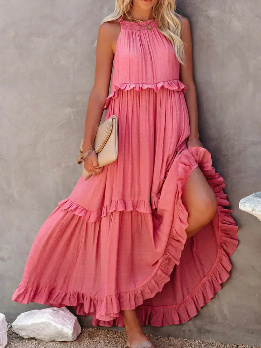 Vivienne | Women's Layered Tier Design Maxi Dress