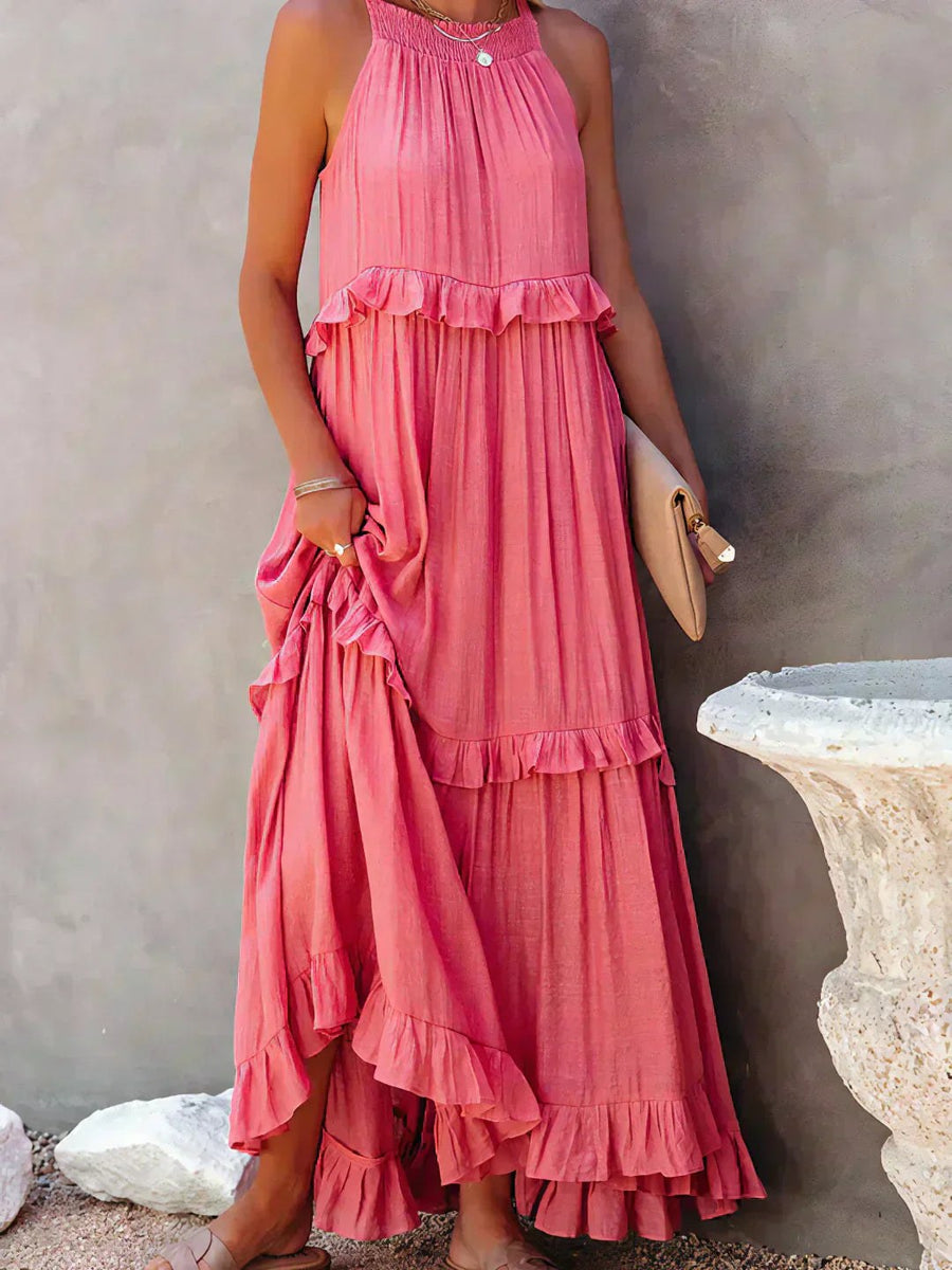 Vivienne | Women's Layered Tier Design Maxi Dress