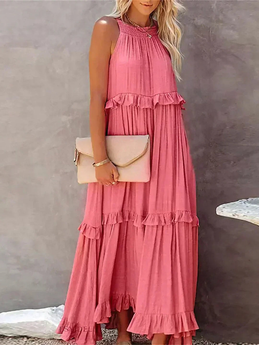 Vivienne | Women's Layered Tier Design Maxi Dress