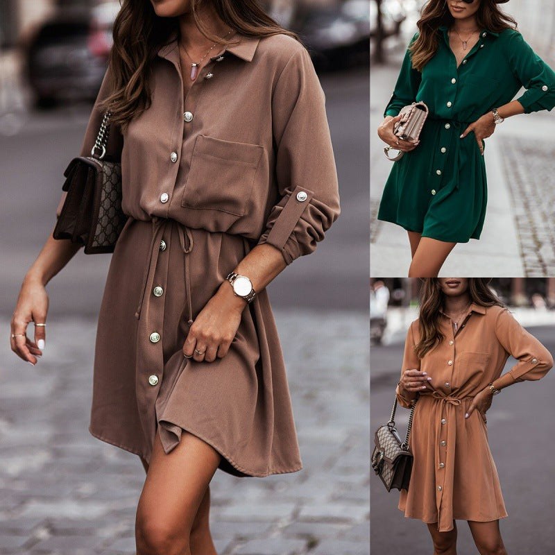 Wendelina | Women's Button-Front Dress – Casual Dress
