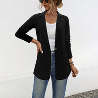 Winterbelle | Women's Pockets Elegant Blazer in Black