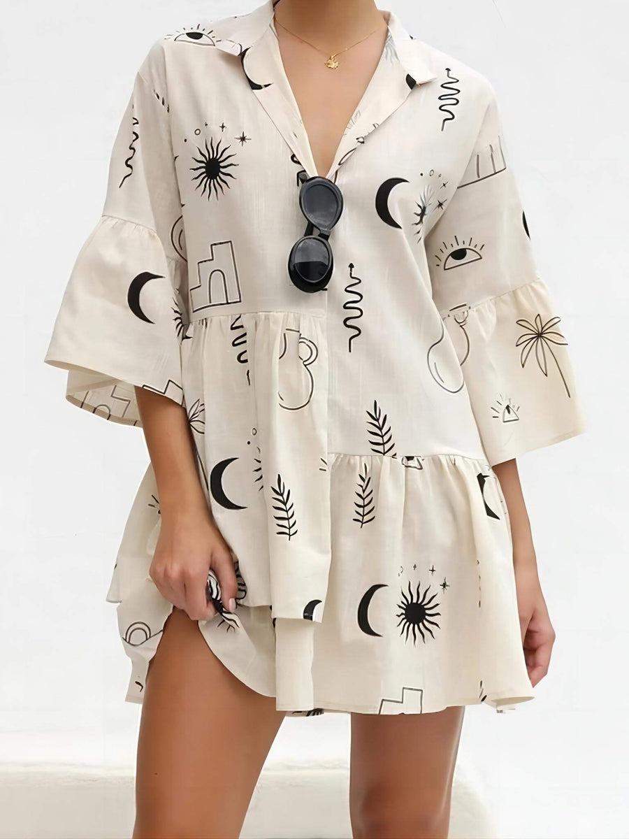 Wivina | Women's Botanical Print Mini Sundress