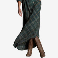 Wren | Women's Maxi Plaid Button Front Dress