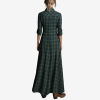 Wren | Women's Maxi Plaid Button Front Dress