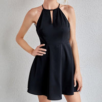 Xaviera | Women's Flowing Elegant Evening Dress in Black