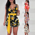 Xenia | Women's Waist Belt Belted Casual Jumpsuit
