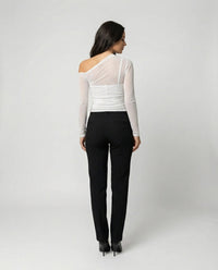 Xiomara | Women's Asymmetric Ruched Elegant Top