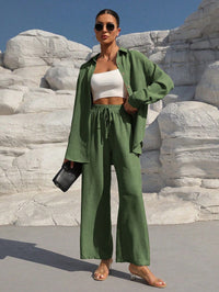 Yolanda | Women's Casual Two-Piece Set in Green