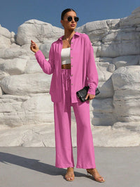 Yolanda | Women's Casual Two-Piece Set in Pink