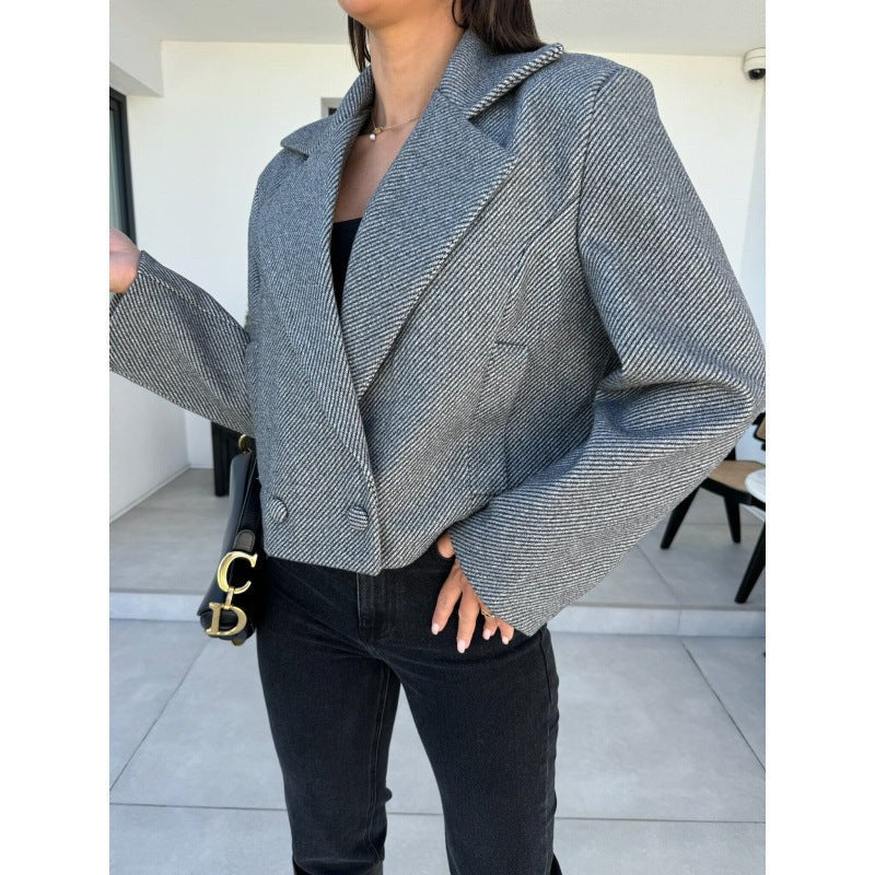Yolanthe | Women's Blazer in Dark Gray