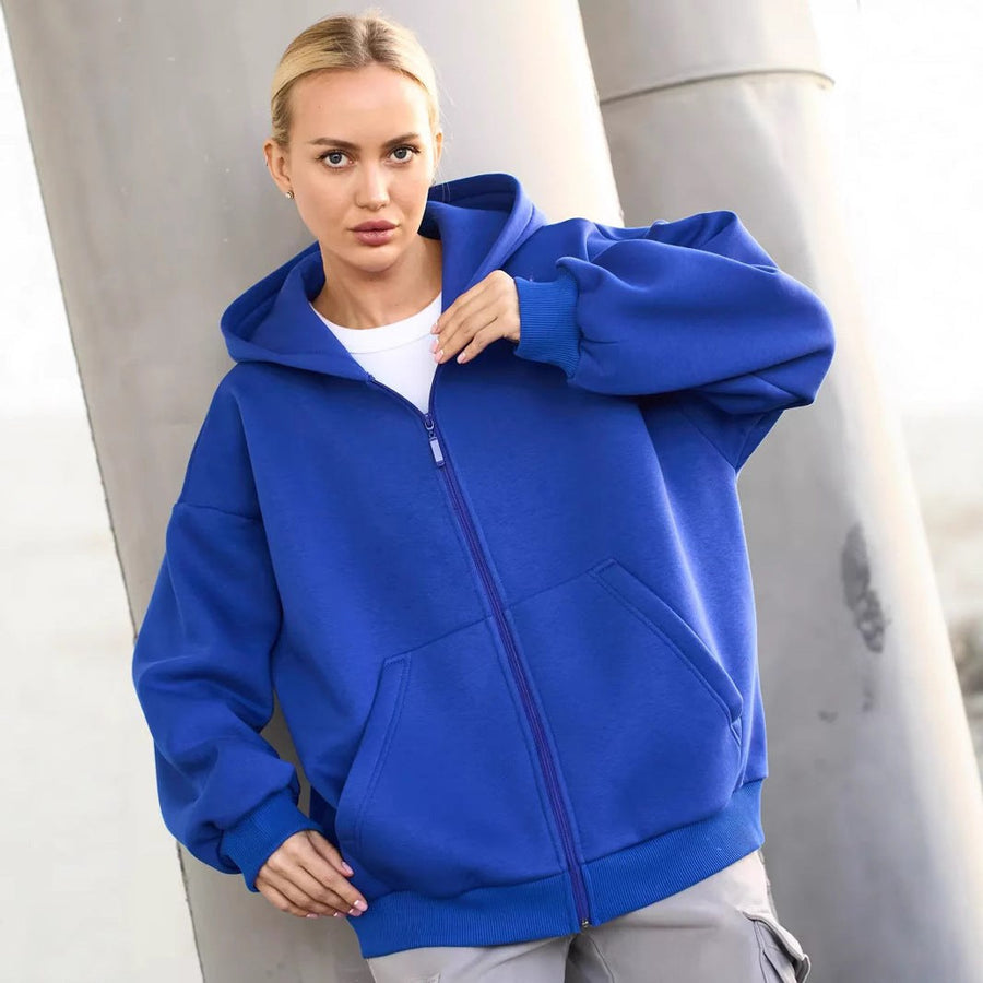 Ysabel | Women's Zip Pockets Hooded Jacket