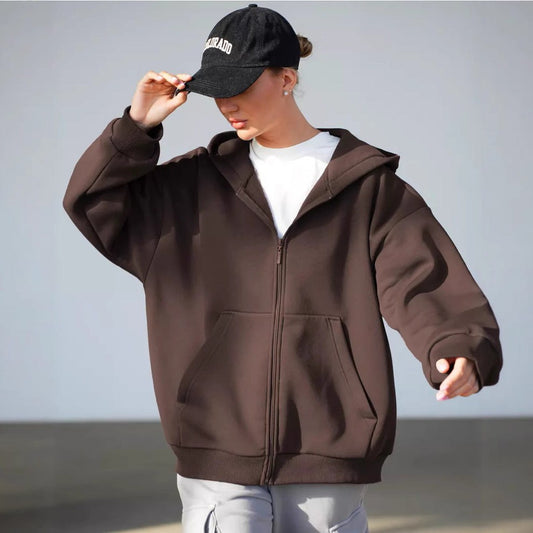 Ysabel | Women's Zip Pockets Hooded Jacket