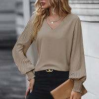 Yseult | Women's Elegant Blouse Top in Khaki