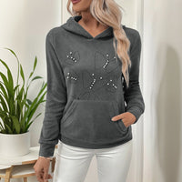 Yvette | Women's Hooded Hoodie in Dark Gray