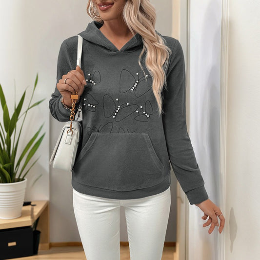 Yvette | Women's Hooded Hoodie in Dark Gray