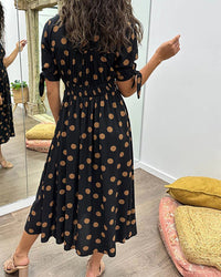 Yvonne | Women's Midi Polka Dot Print Dress