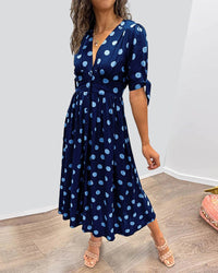 Yvonne | Women's Midi Polka Dot Print Dress
