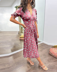Yvonne | Women's Midi Polka Dot Print Dress
