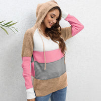 Zara | Women's Color Block Hooded Fashionable Hoodie