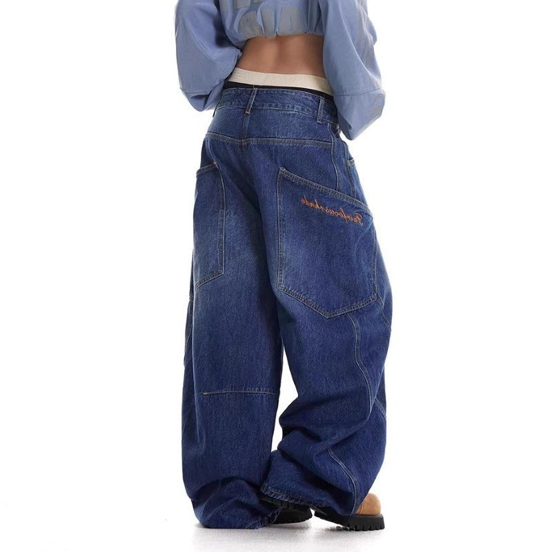 Zarelinde | Women's Pockets Jeans in Dark Blue