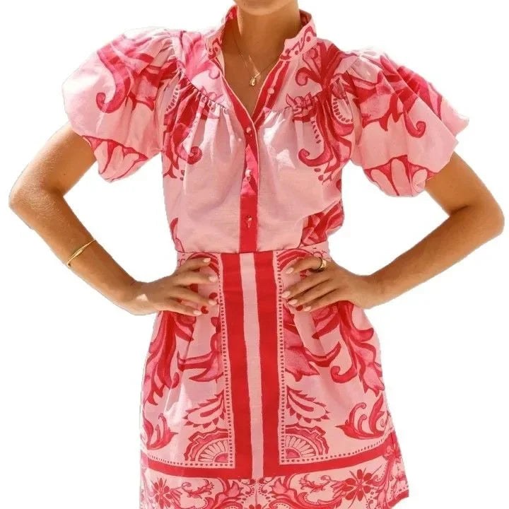 Zelie | Women's Puff Sleeve Floral Mini Sundress