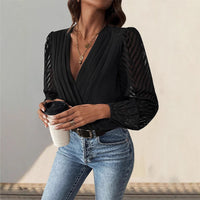 Zelinda | Women's V-Neck Voluminous Elegant Bodysuit