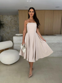 Zenaida | Women's Elegant Cocktail Dress in Apricot