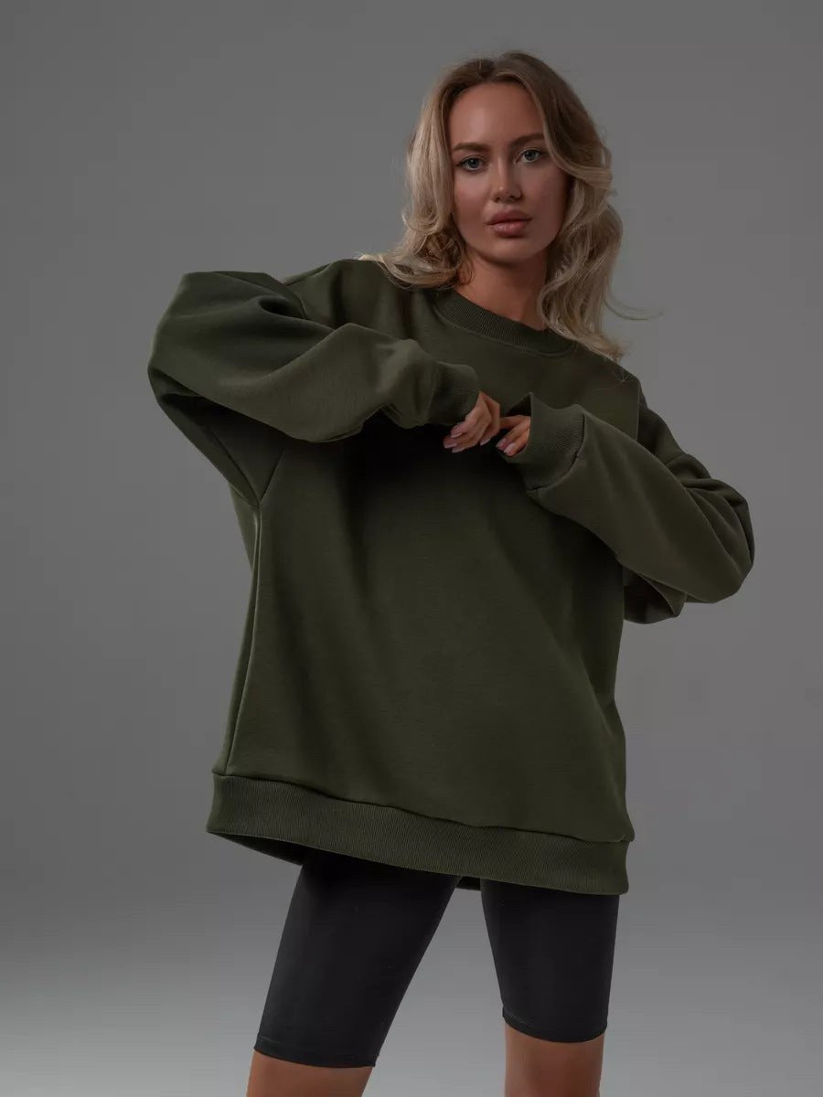Zephyrine | Women's Oversized Soft Sweatshirt – Oversized Hoodie in Olive Green
