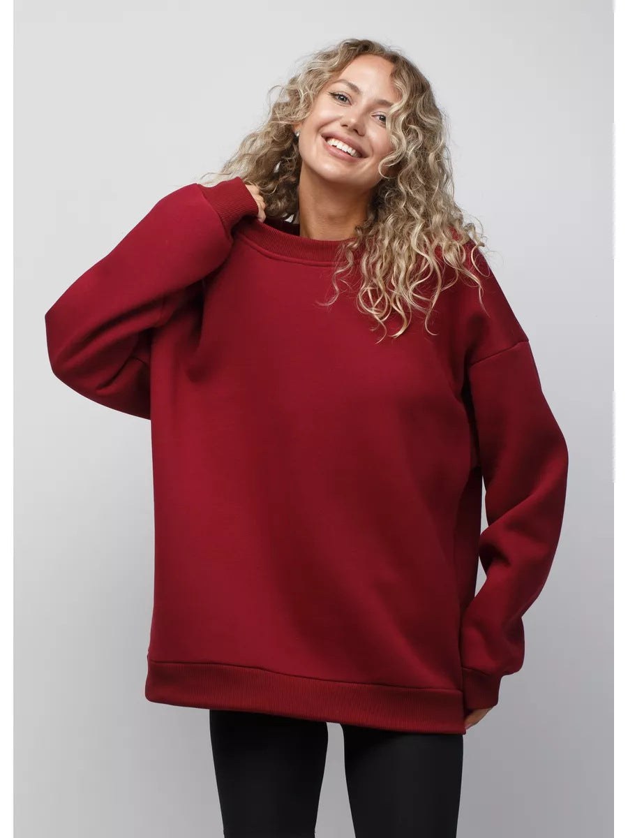 Zephyrine | Women's Oversized Soft Sweatshirt – Oversized Hoodie in Red