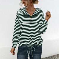 Zillah | Women's Striped Hooded Hoodie