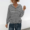 Zillah | Women's Striped Hooded Hoodie