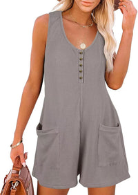 Zita | Women's Button-Front Pockets Jumpsuit