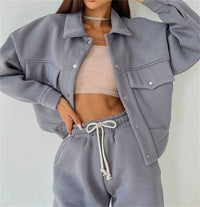 Zita | Women's Comfortable Fleece Casual Joggers in Gray